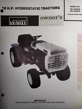 Montgomery Ward 18 h.p. Hydrostatic Lawn Garden Tractor Owners Manual GIL-33423A