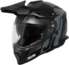 Open Box Just 1 Adult J34 Dual Sport Motorcycle Helmet Gloss Black Size Large