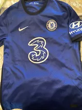 Nike Dri Fit Chelsea Football Club Soccer Jersey 3 Size Large Hyundai Blue