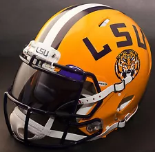 *CUSTOM* LSU TIGERS NCAA Riddell SPEED Full Size Replica Football Helmet