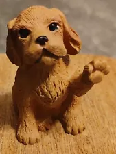 Vintage Brown Cocker Spaniel Dog w/Paw Up Figurine $12