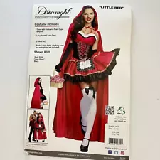 Dreamgirl Women's Little Red Riding Hood Costume w/ FLAWS Size L Red Black