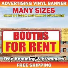 BOOTHS FOR RENT Advertising Banner Vinyl Mesh Sign sale leasing realtor home