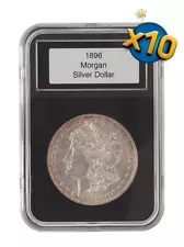 10 Quickslab Coin Slabs 38mm For Large Silver Dollar Morgan Seated Trade Peace