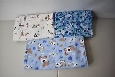 Lot of 3 Fabric Remnants Pieces Dog Theme Tie Dye Arf Cotton JOANN