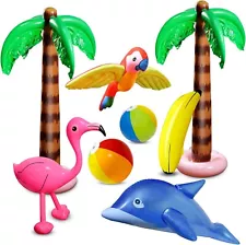 Inflatable Palm Tree etc Blow Up Summer Hawaiian Tropical Pool Beach Party Decor