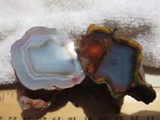 631 PAIR FACE POLISHED CONDOR AGATES. COLLECTOR OR DISPLAY PIECES. ARGENTINA