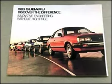 1983 Subaru 28-page Original Car Sales Brochure Catalog - Brat 4wd Wagon Coupe