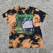 Goosebumps Shirt Mens Large 90s Horror Tee All Over Graphic Print Tie Dye Top US