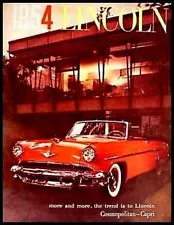 1954 Lincoln Deluxe Brochure Capri Cosmopolitan HUGE 54 Xlnt