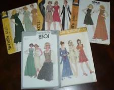 Lot of 5 Vintage 1970s McCalls Simplicity Patterns Dresses Skirts Size 14 Uncut