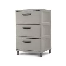 3 Drawer Storage Cabinet Gray - Brightroom