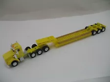 New ListingTrucks N’ Stuff HO Model SPT3026: Yellow Kenworth T800 DC, w/ Cheater Lowboy