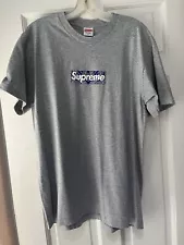 Supreme NAVY bandana box logo Heather Grey/ Blue M