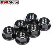 Suzuki GSXR1000 GSXR1000R Titanium Sprocket Nuts, 2009-2023, Black