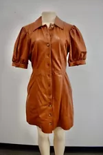 JOIE Light Brown Genuine Lamb Leather dress Size 8 US On Sale jf