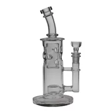 Straight Fab Bong 9 Holes SOL PERC Tobacco Smoking Water Pipe FOL Hookahs