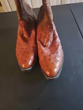 Larry Mahan Ostrich Skin Cowboy Boots