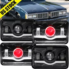 4X 4x6in LED Headlights Hi/Lo Beam DRL For 1976-1988 Oldsmobile Cutlass Supreme