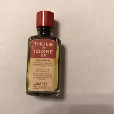 VINTAGE BOTTLE OF TINCTURE OF IODINE B.P.FOR BOOTS PURE DRUG CO LTD.