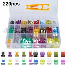 220pcs Car Truck Auto Blade Fuse Automobile Assortment Kit Box Set for Vehicles