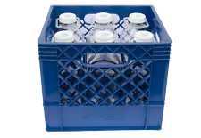 Plastic Crate for Glass Milk Bottles / Commercial Duty