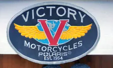 LARGE EMBROIDERED VICTORY MOTORCYCLES POLARIS OVAL PATCH