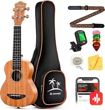 ðµDonner 23" Concert Ukulele With Free Online Lesson Bag Strap String Tuner Pick