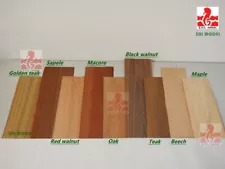 WOOD STRIP WOOD VENEER FOR MODEL DECKING/HULL PLANKING Choice of Sizes -50 Pcs