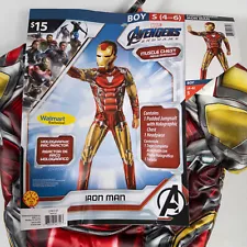 Rubies Marvel Avengers Iron Man Costume Boy S 4-6 Padded Jumpsuit Mask Halloween