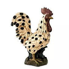 Farmhouse Rooster Statue Figurine Large 10 1/2 in