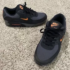 Nike Air Max 90 Jewel Running Shoes #DX2656-001 Black/Gray/Orange Men’s Sz 8