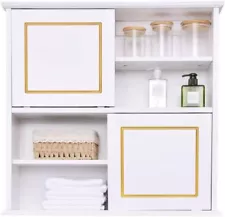 Bathroom Medicine Cabinets with Sliding Door and Adju... Wall Storage Cabinet