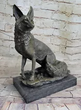 Rare and Fine Bronze Sculpture of a Staring Fox, American artist Williams Sale