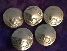 5 Buffalo Nickels Authentic Old!