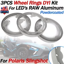 For Polaris Slingshot Wheel Rings DYI KIT for LED's RAW Aluminum Ring Lights US