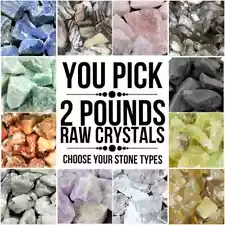 2 Lbs Raw Crystals (You Pick) Bulk Free Shipping Wholesale Rough Gemstone Lot