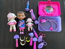 Disney Doc McStuffins Large Toy Lot Doctor's Set Kit Doll & Lambie