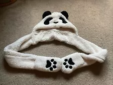 Teens Panda Hat With Connected Paws