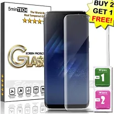 ✔ Tempered Glass【3D Curved】Screen Protector HD Premium FOR Samsung Galaxy Phones