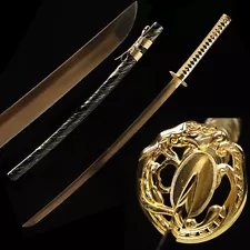 Golden Loong 1095 High Carbon Steel Japanese Samurai Sword Katana Razor Sharp