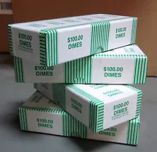 Never Used Bank Teller Coin Roll Storage Boxes - Dimes