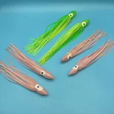 Hoochie Squid Fishing Tackle Green/Pink Lot Trolling Terminal Tackle Tuna Marlin