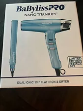 BaByliss Pro Nano Titanium Hair Dryer & Flat Iron Bundle