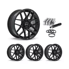 Set of 4 RTX Envy Black Alloy Wheel Rims for Acura Honda P36037 16x6.5 16 Inch W