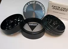 50% OFF SALE! LARGE 2.75" Santa Cruz Shredder Black 4 Piece Aluminum Grinder NEW