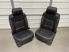 2014-2018 CHEVROLET SILVERADO SIERRA YUKON TAHOE FRONT BLACK LEATHER SEATS