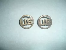 MILITARY INSIGNIA US ARMY INSIGNIA SET OF 2 US FOR LAPEL VERY OLD BRASS AIR FORC