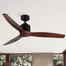 52 Antique Brown Ceiling Fan without Light with Remote Control