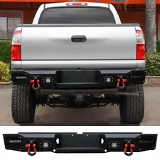 Vijay Steel Rear Bumper Black Fits 2000 - 2006 Toyota Tundra w/ LED Lights